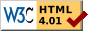 Проверено W3C на соответствие стандарту HTML 4.01